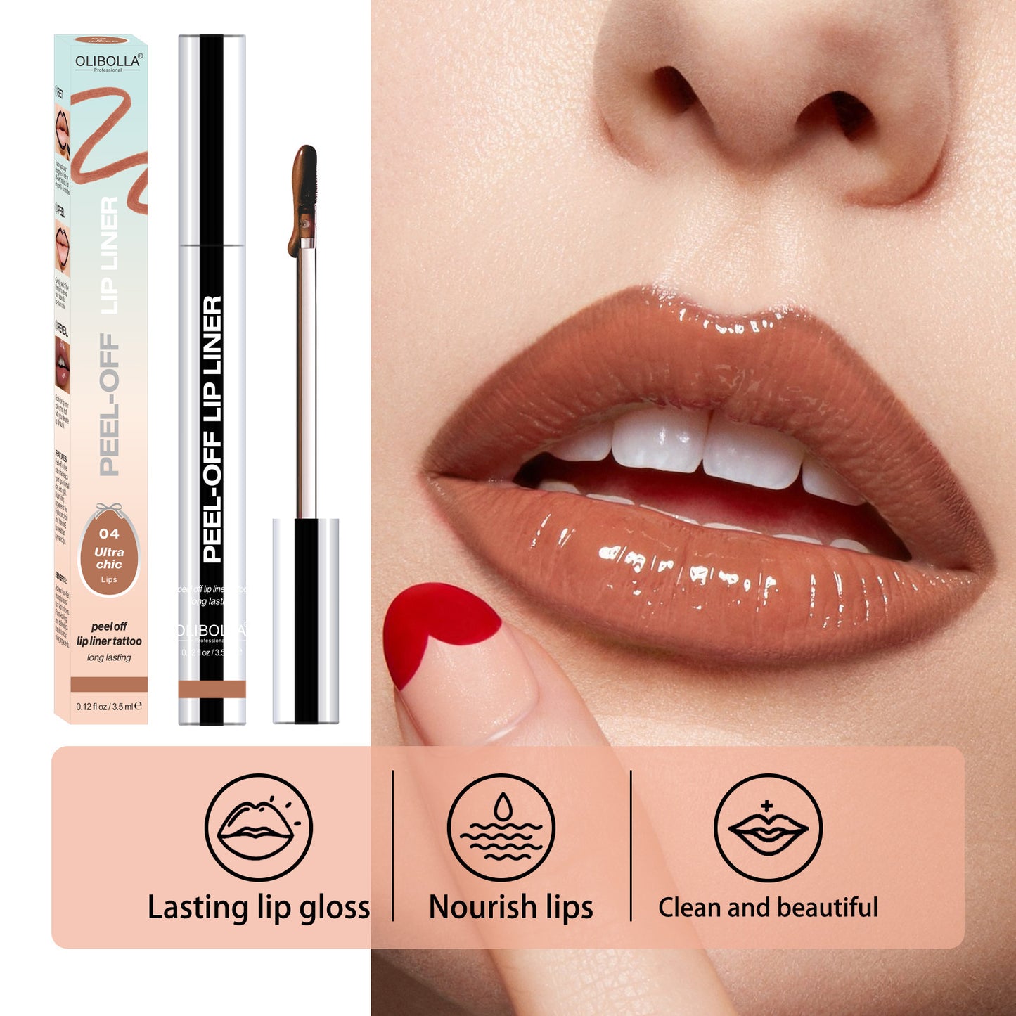 Gränsöverskridande avrivbar läppenna – vattenfast, långvarig, färgbeständig och återfuktande läppstift, läppglans och lip glaze